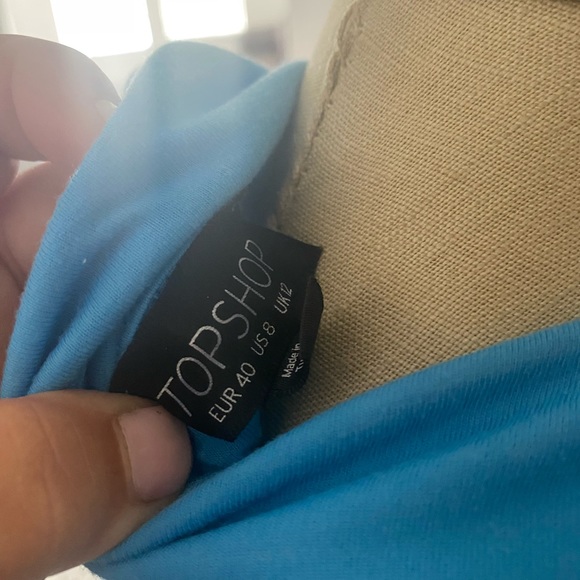 Adorable Top Shop Sleeveless Top in Turquoise Blue. US size 8 - Picture 3 of 5